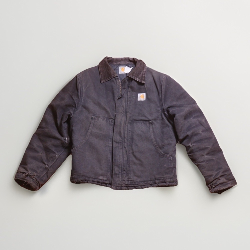 Vintage Carhartt Detroit Arctic Jacket Size Medium USA Made Faded Distressed - Picture 1 of 16